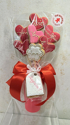 Пряники-сердечки, цена за шт.